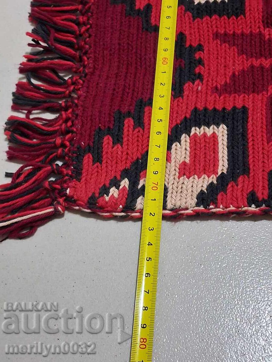 Стар ръчно тъкан ковьор за стена 130/60 см черга калъфка - 7 Стар ръчно тъкан ковьор за стена 130/60 см черга калъфка - 7