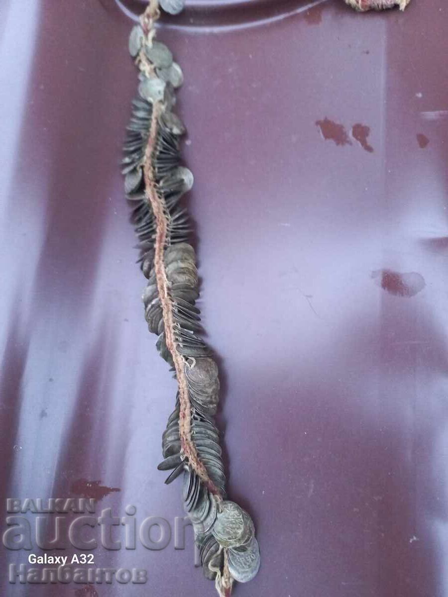 СТАР ЖЕНСКИ СРЕБЪРЕН НАКИТ ТРЕПКА  НАНИЗ АКЧЕТА НОСИЯ - 5