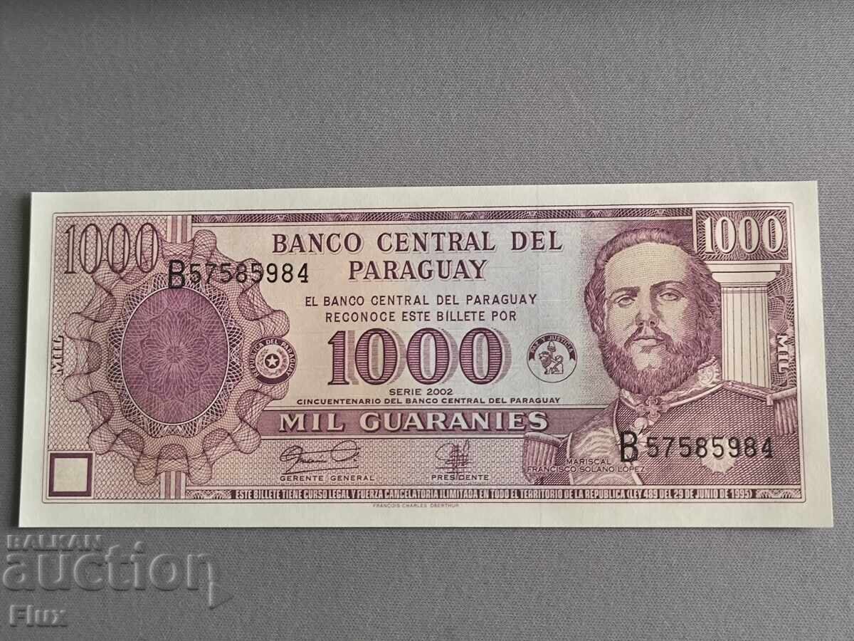 Τραπεζογραμμάτιο - Παραγουάη - 1000 γκουαρανί (επέτειος) UNC | 2002 Τραπεζογραμμάτιο - Παραγουάη - 1000 γκουαρανί (επέτειος) UNC | 2002