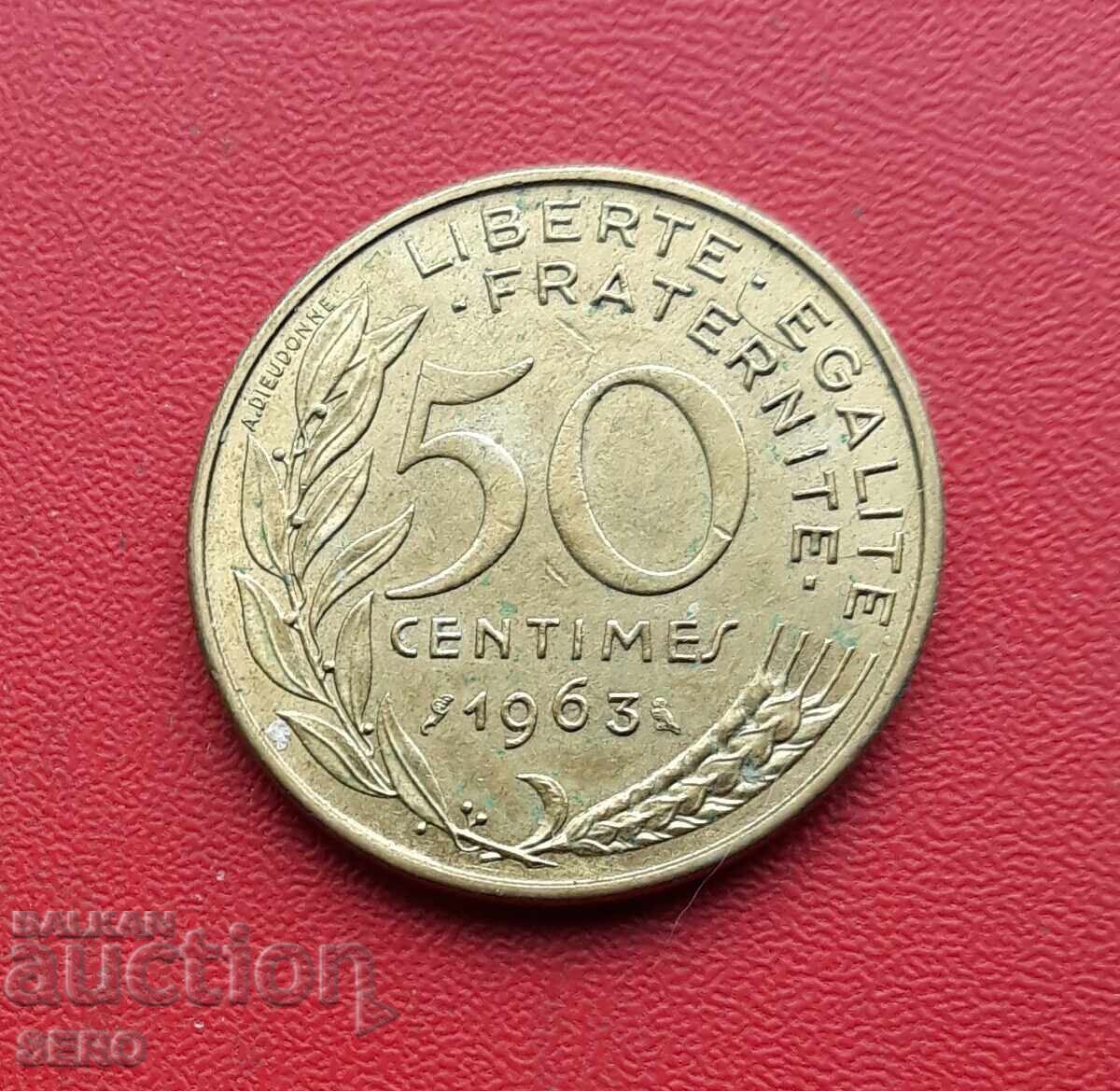 Franța - 50 cenți 1963 - nominal rar