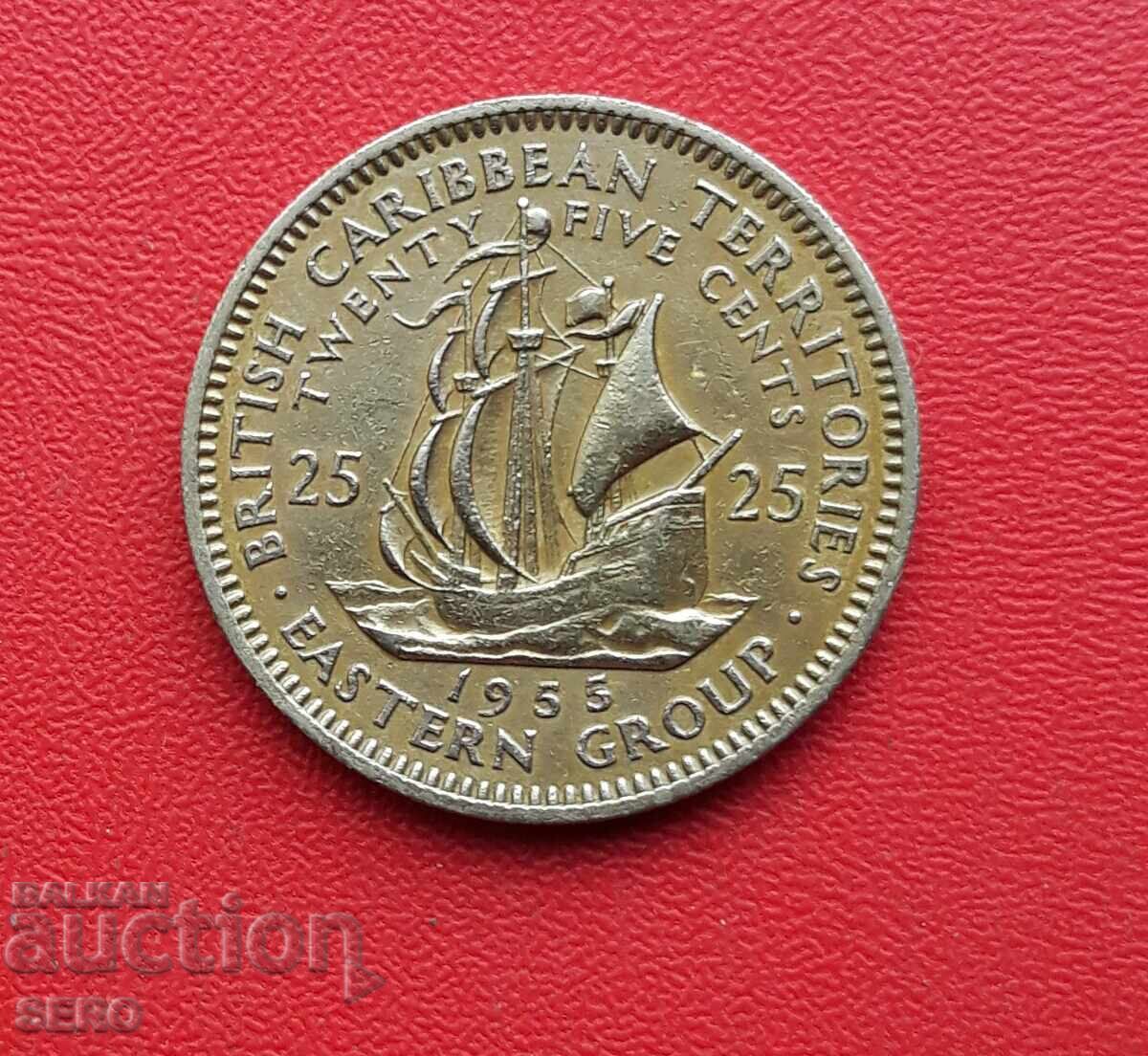 British East Caribbean - 25 Cents 1955 British East Caribbean - 25 Cents 1955