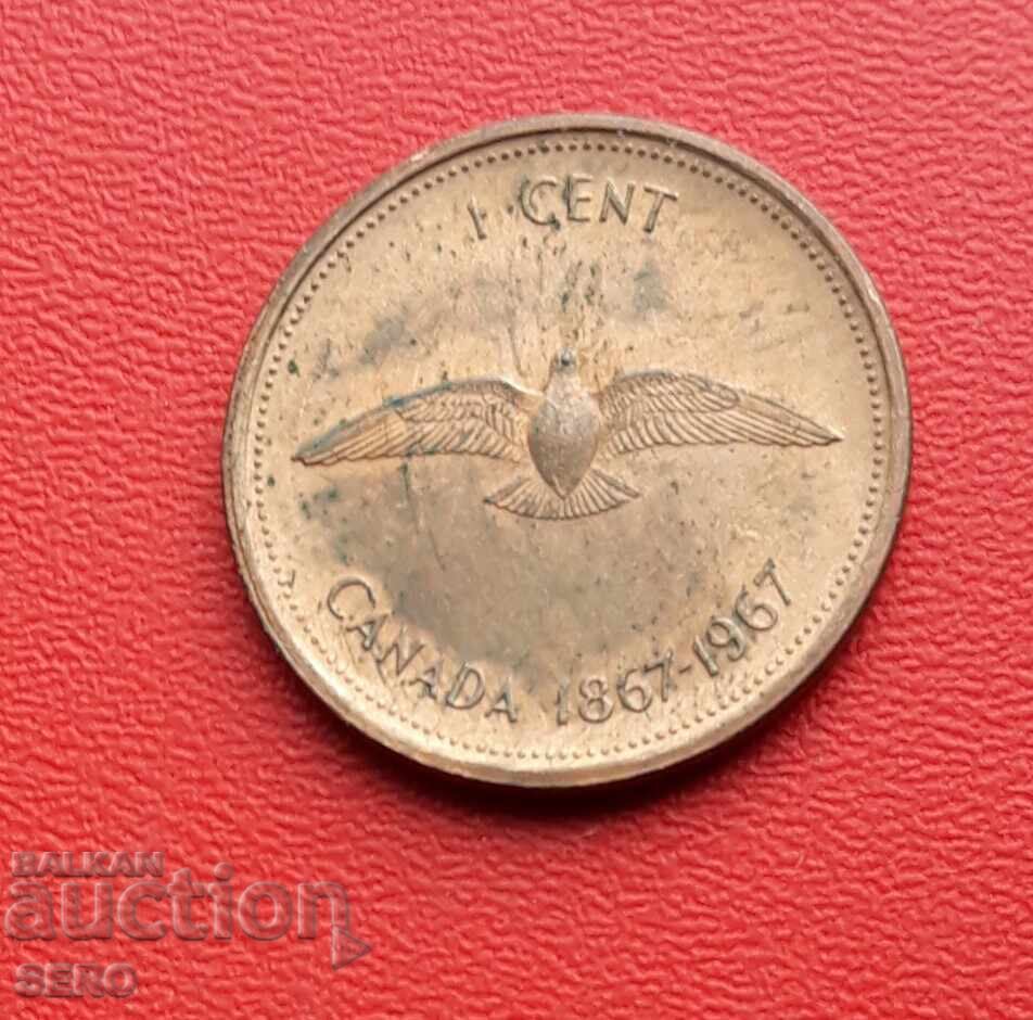 Канада-1 цент 1967-юбилейна 100 г. Канада Канада-1 цент 1967-юбилейна 100 г. Канада