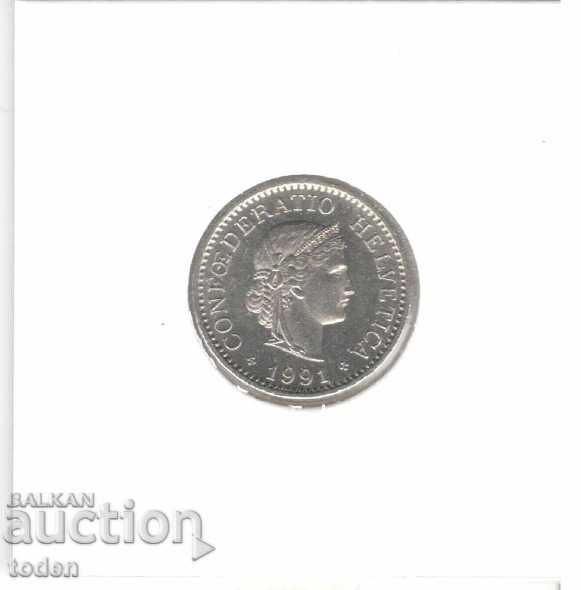 Livrarea Elveția - 10 Rappen - 1991 B - KM# 27 - Libertas