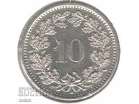 Elveția - 10 Rappen - 1991 B - KM# 27 - Libertas