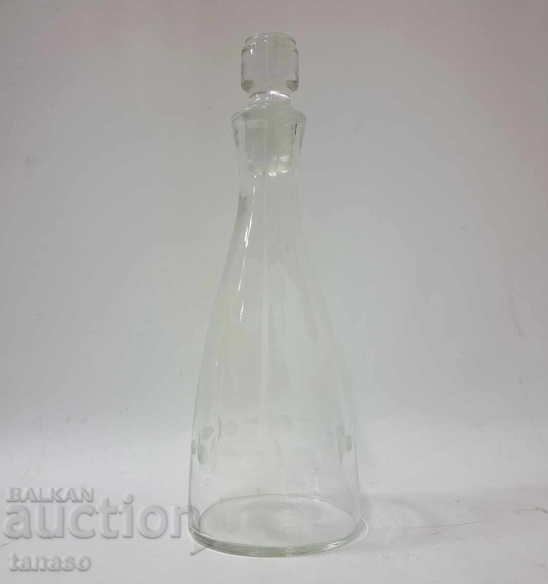 Δημοπρασία Γυάλινο μπουκάλι με πώμα, καράφα Δημοπρασία Γυάλινο μπουκάλι με πώμα, καράφα