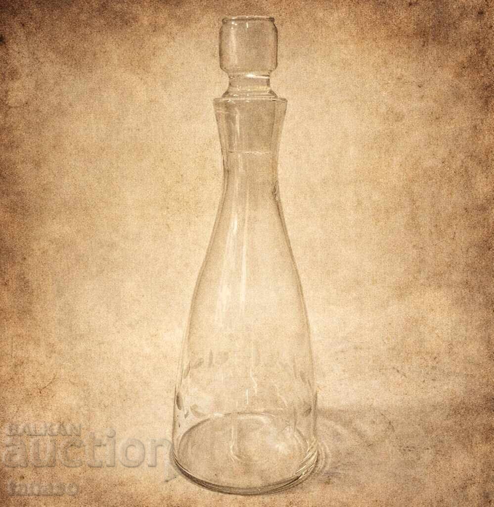 Sticlă veche cu dop, carafă, decantor Sticlă veche cu dop, carafă, decantor