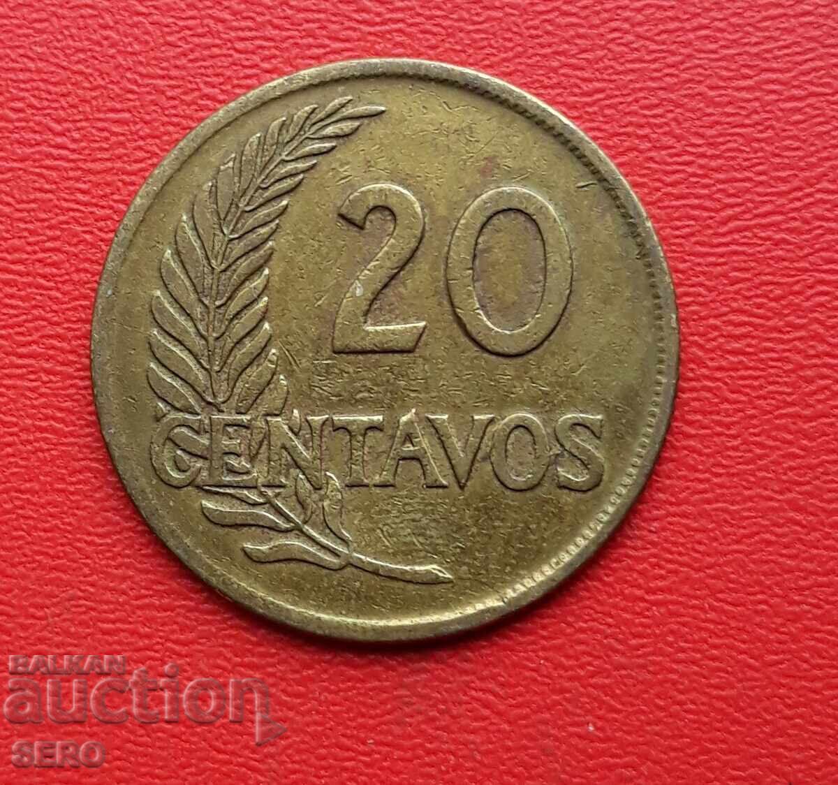 Peru - 20 Centavos 1963 Peru - 20 Centavos 1963