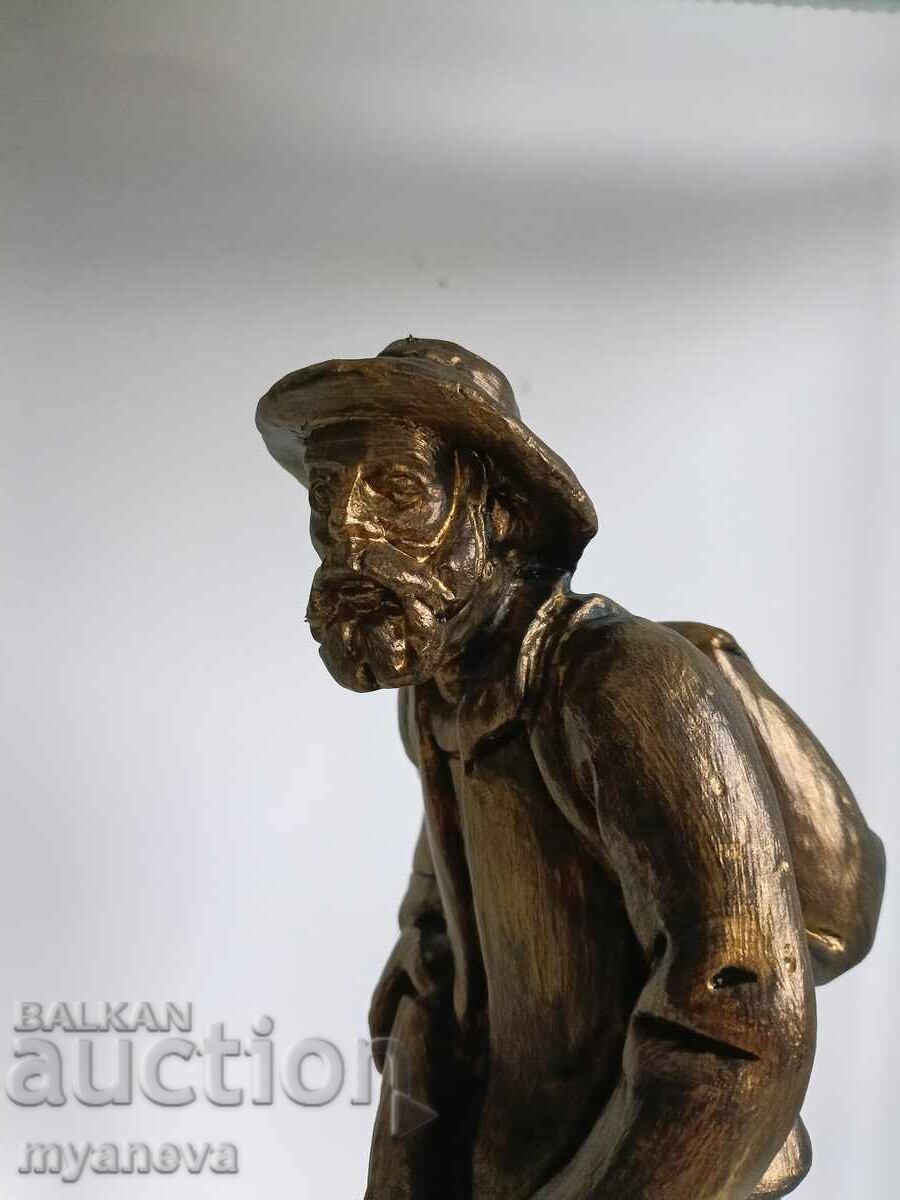 Hemingway la vânătoare, sculptură în lemn de autor - 5