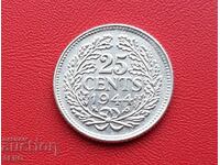 Netherlands - 25 Cents 1944 - Silver