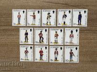 Гърнзи - Военни униформи (1974) MNH