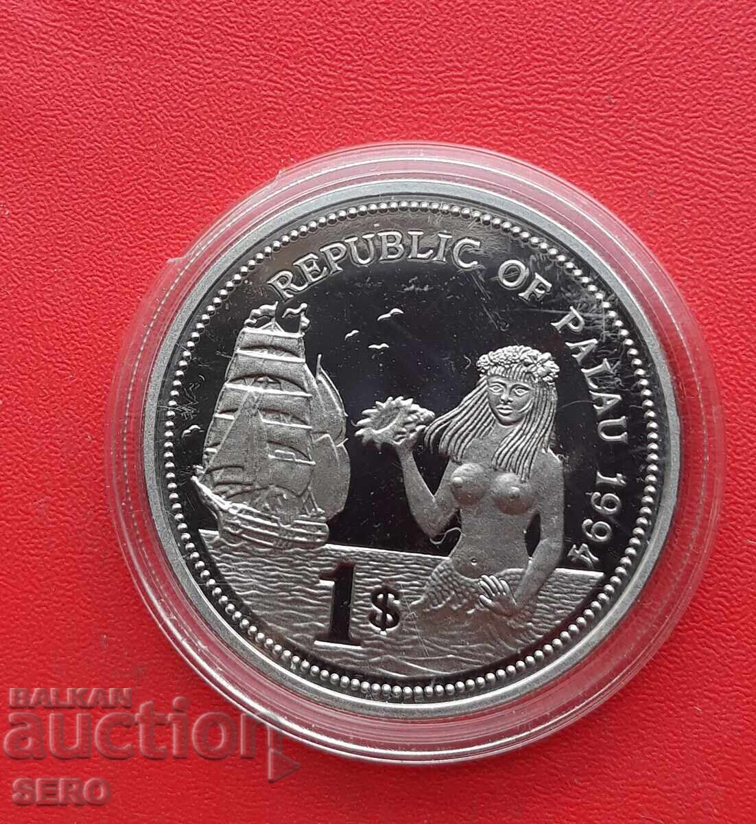 Insula Palau - 1 dolar 1994 - mat - luciu - tiraj 50 buc cu preț 27.01 BGN | € 13.81