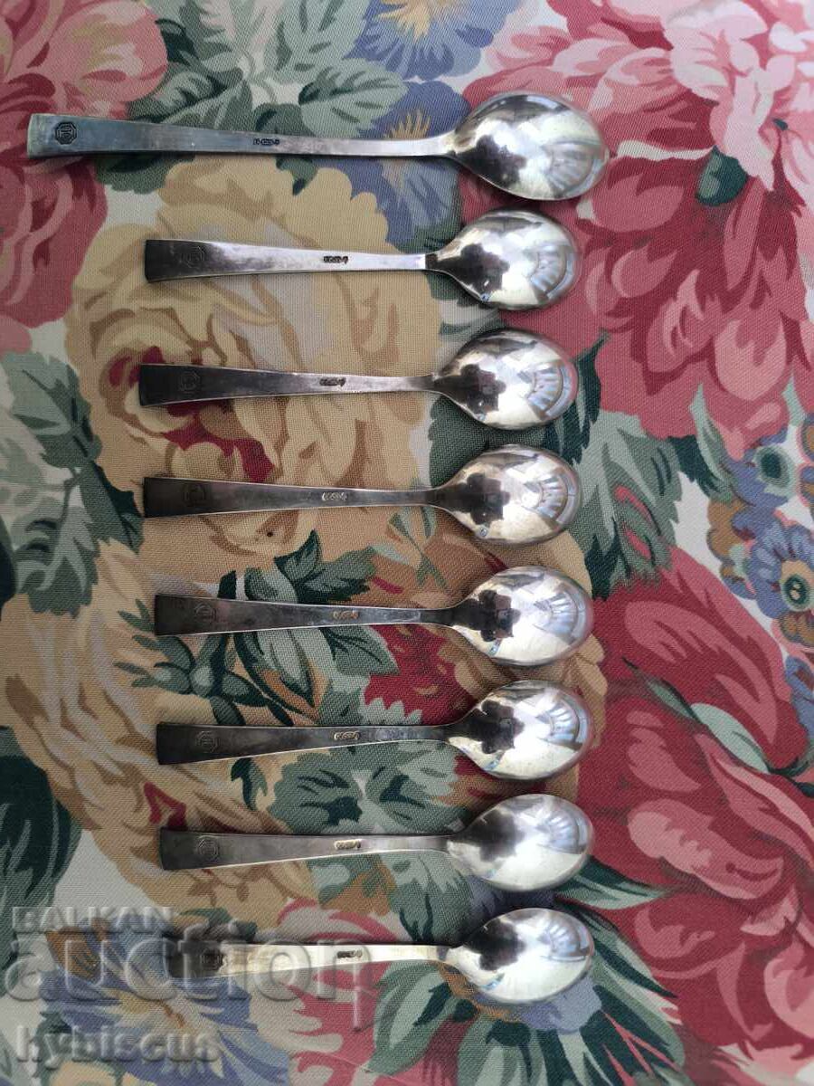Auction  Antique, deeply silver-plated Dutch teaspoons or coffee spoons