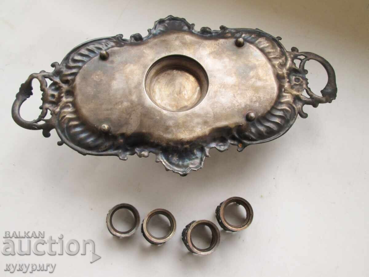 Красив стар поднос за кана гарафа с чашки WMF B I/O с цена € 92.03 | 180.00 лв. Красив стар поднос за кана гарафа с чашки WMF B I/O с цена € 92.03 | 180.00 лв.