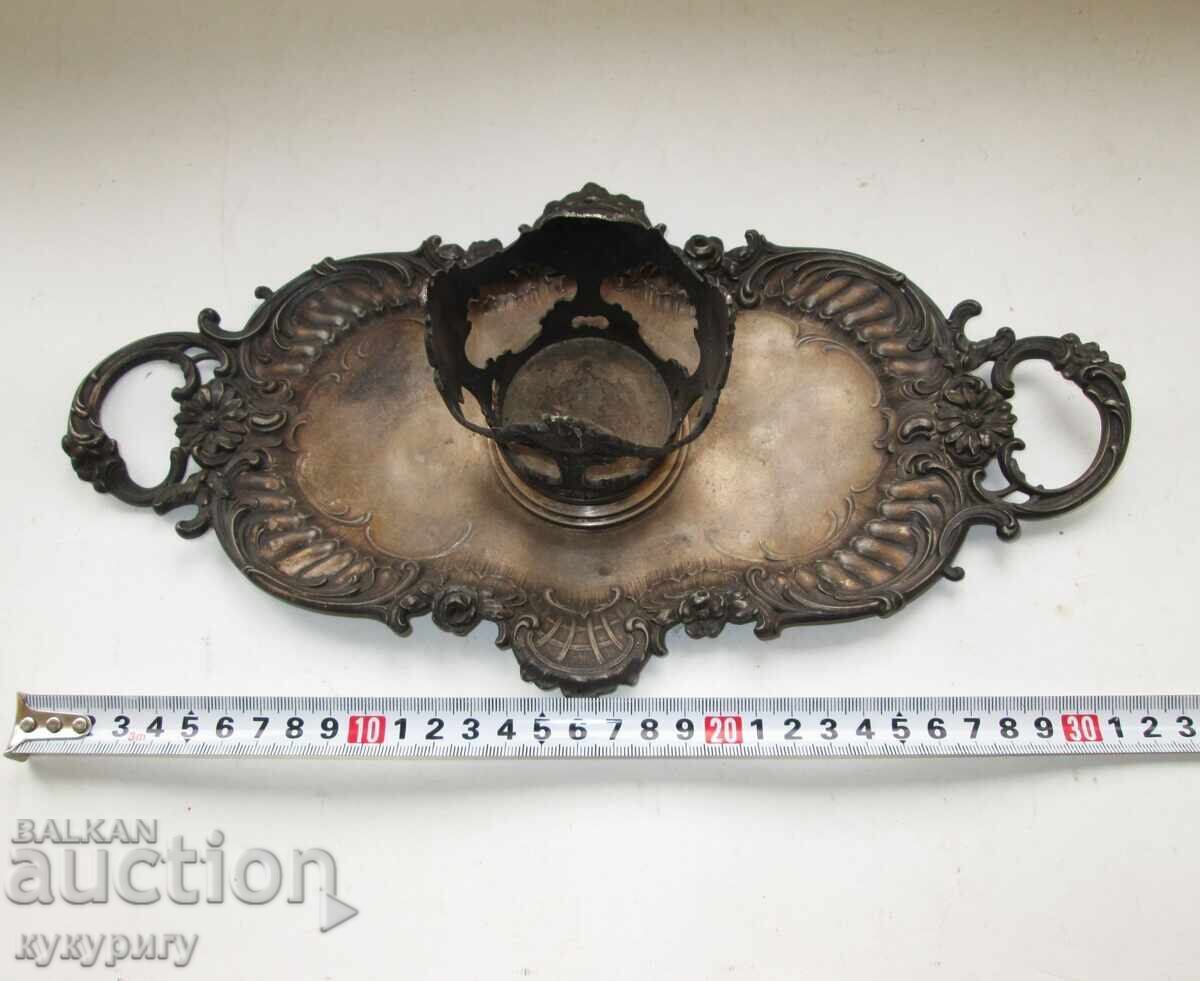 Красив стар поднос за кана гарафа с чашки WMF B I/O - 6 Красив стар поднос за кана гарафа с чашки WMF B I/O - 6