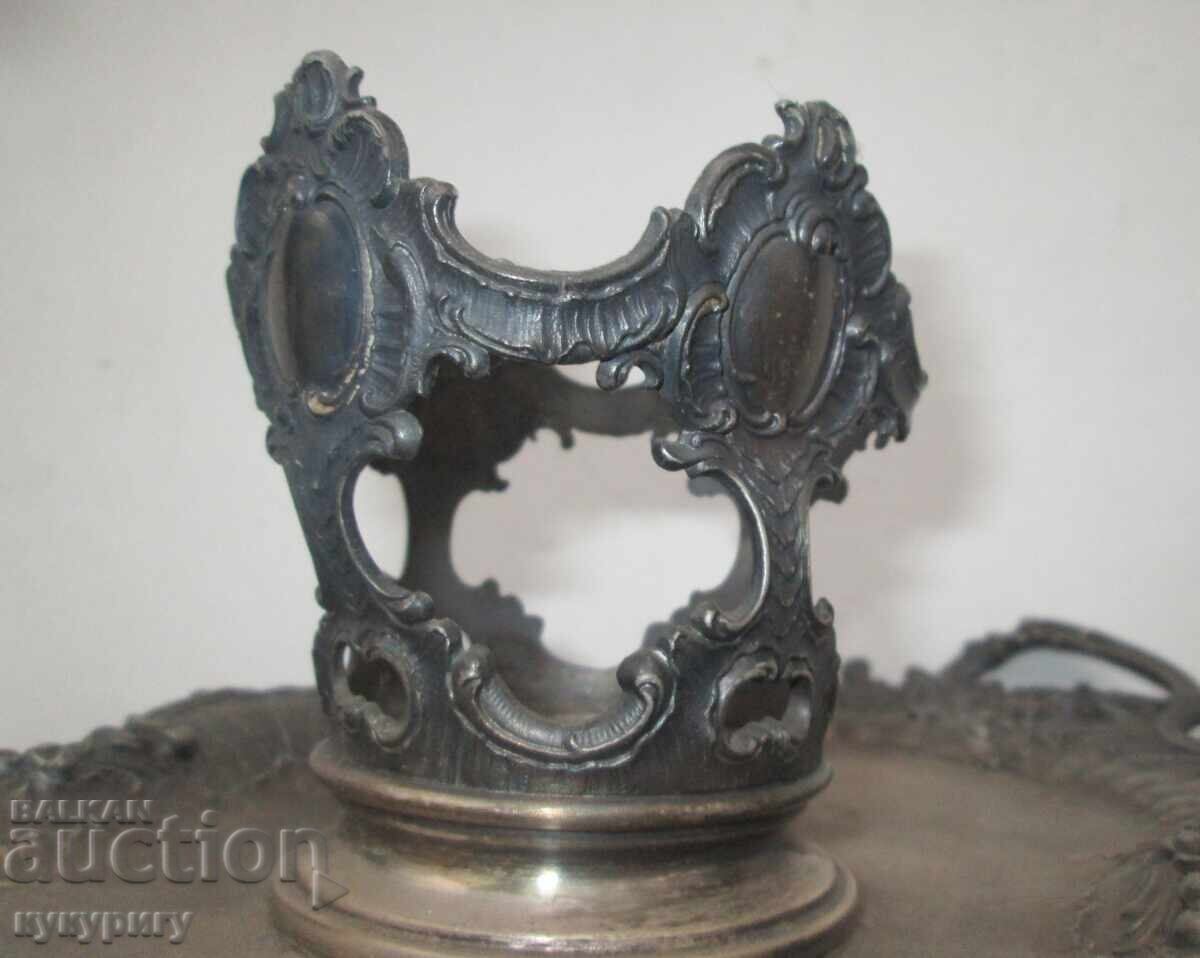 Красив стар поднос за кана гарафа с чашки WMF B I/O - 7