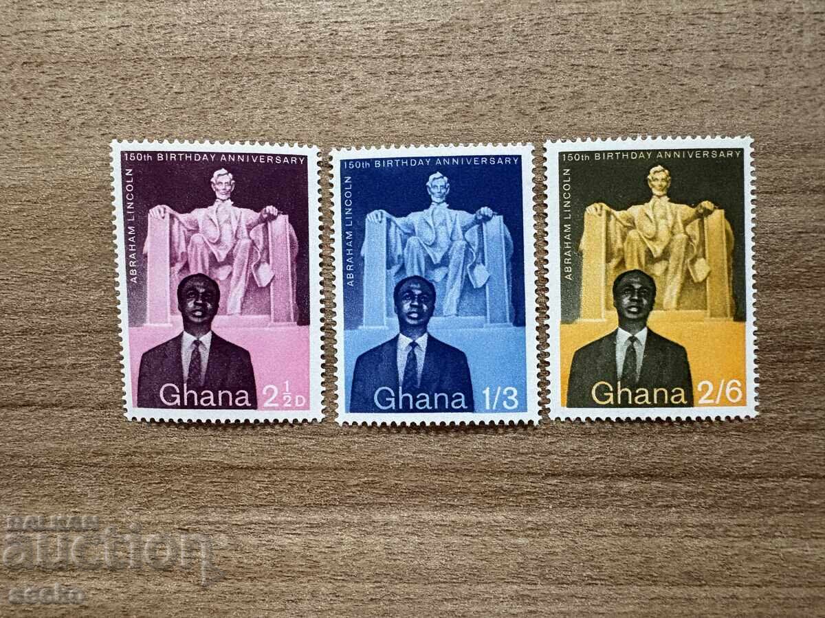 Γκάνα - 150 γρ. από τη γέννηση του Αβραάμ Λίνκολν...(1959) MNH Γκάνα - 150 γρ. από τη γέννηση του Αβραάμ Λίνκολν...(1959) MNH