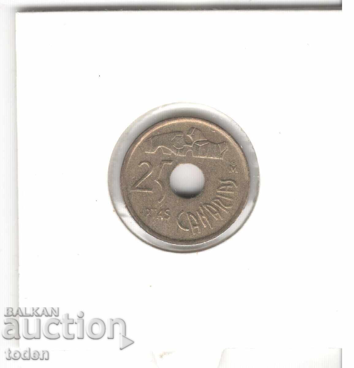 Licitație Spania - 25 Pesetas - 1994 - KM# 933 - Juan Carlos I - Insulele Canare