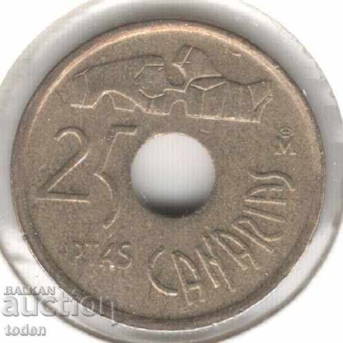 Spania - 25 Pesetas - 1994 - KM# 933 - Juan Carlos I - Insulele Canare