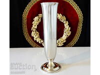 Pahar de bronz argintat, vas, relief perlat