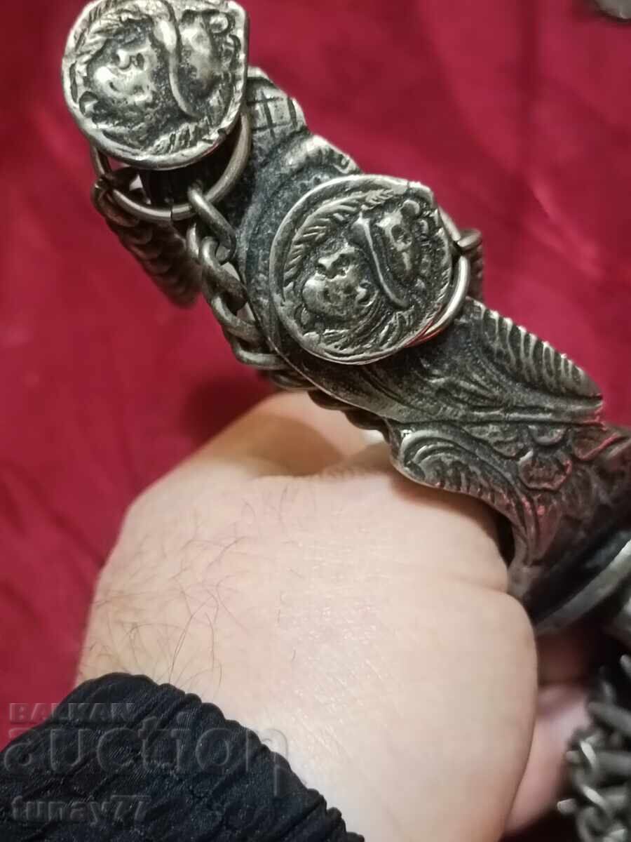 Αντίκες λεπτά μεταλλικά αντικείμενα βίντατζ από το 1800 με κεφαλή - 5