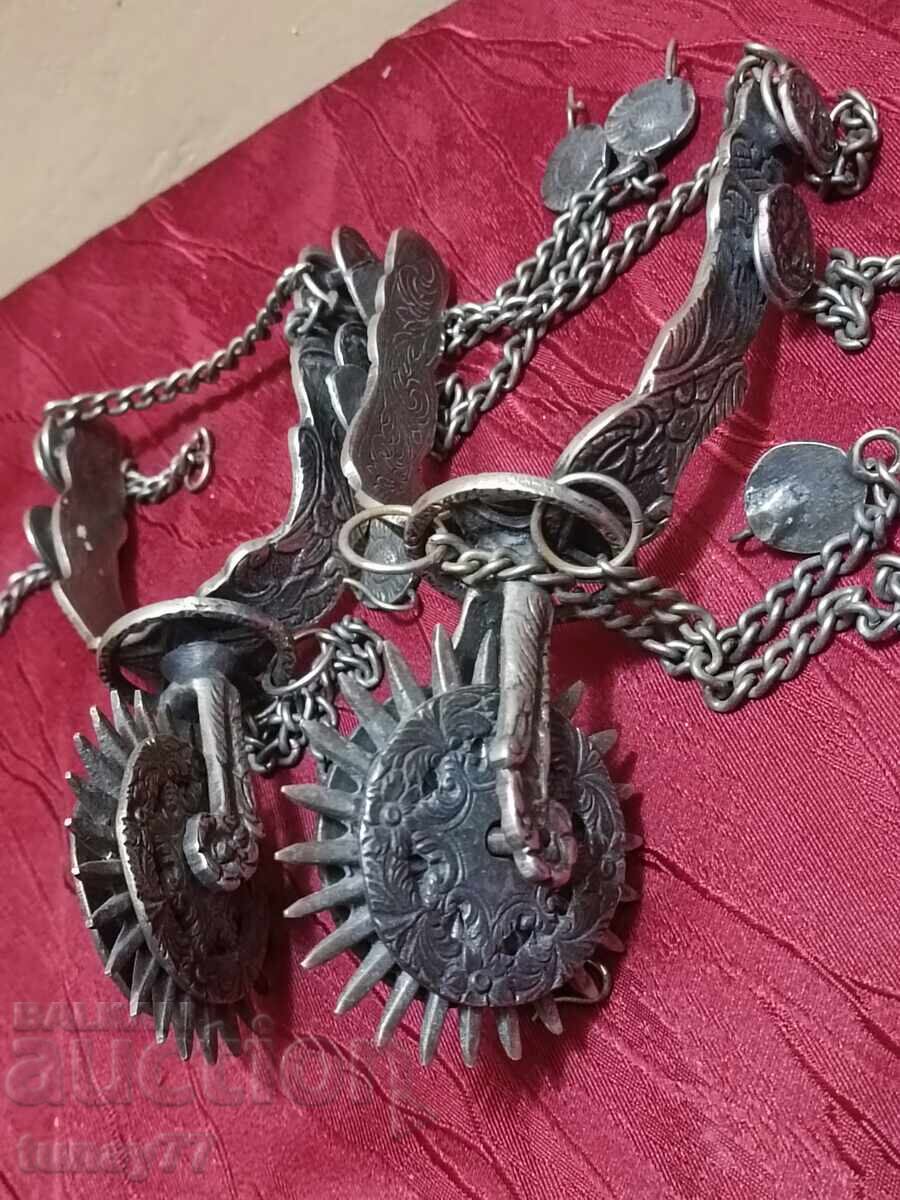 Αντίκες λεπτά μεταλλικά αντικείμενα βίντατζ από το 1800 με κεφαλή - 6