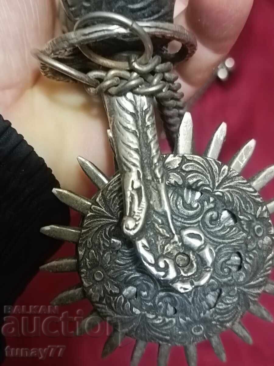 Αντίκες λεπτά μεταλλικά αντικείμενα βίντατζ από το 1800 με κεφαλή - 7