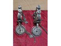 Articole metalice fine, antice, vintage, din 1800, cu cap de