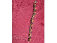 Рядка сребърна царска   гривна сачан сребро с маркировка кам