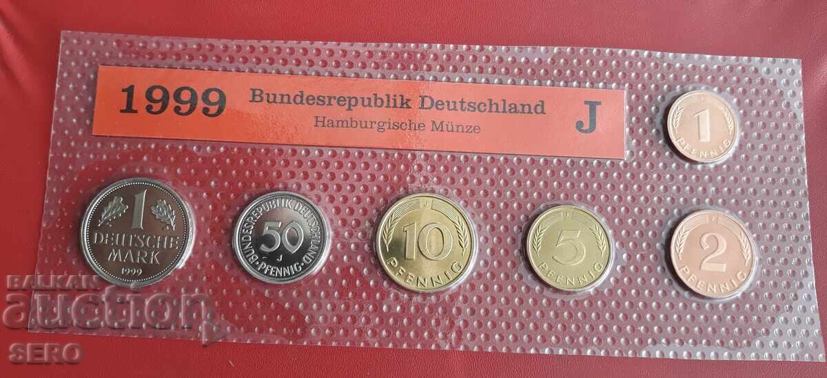 Germania - SET 1999 J-Hamburg din 6 monede - mat-lucios