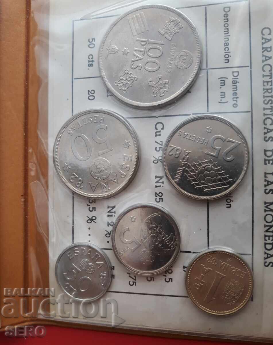 Licitație Spania-SET 1982 de 6 monede-Campionatul Mondial de Fotbal Spania 82