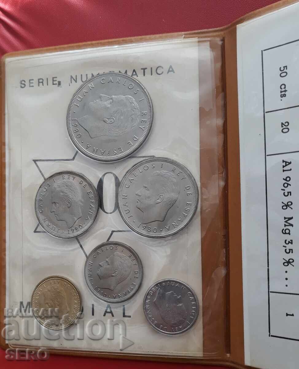Livrarea Spania-SET 1982 de 6 monede-Campionatul Mondial de Fotbal Spania 82