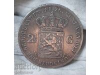 Netherlands 2½ Guilders 1870 Silver!