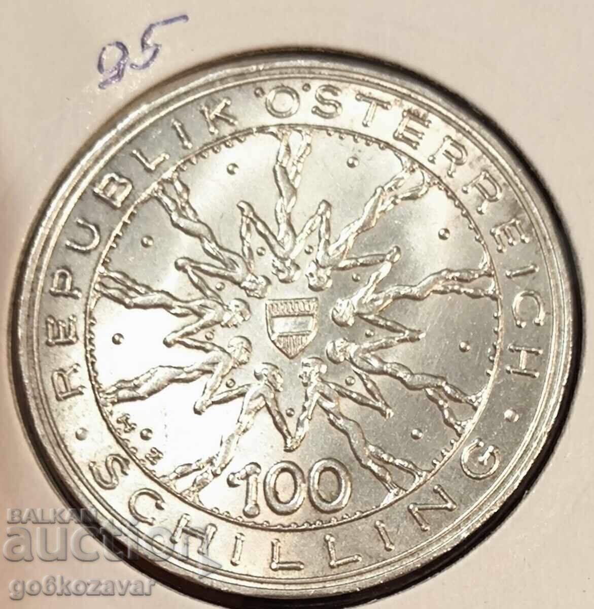 Austria 100 Șilingi 1978 Argint ! UNC