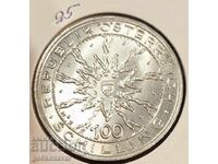 Austria 100 Șilingi 1978 Argint ! UNC