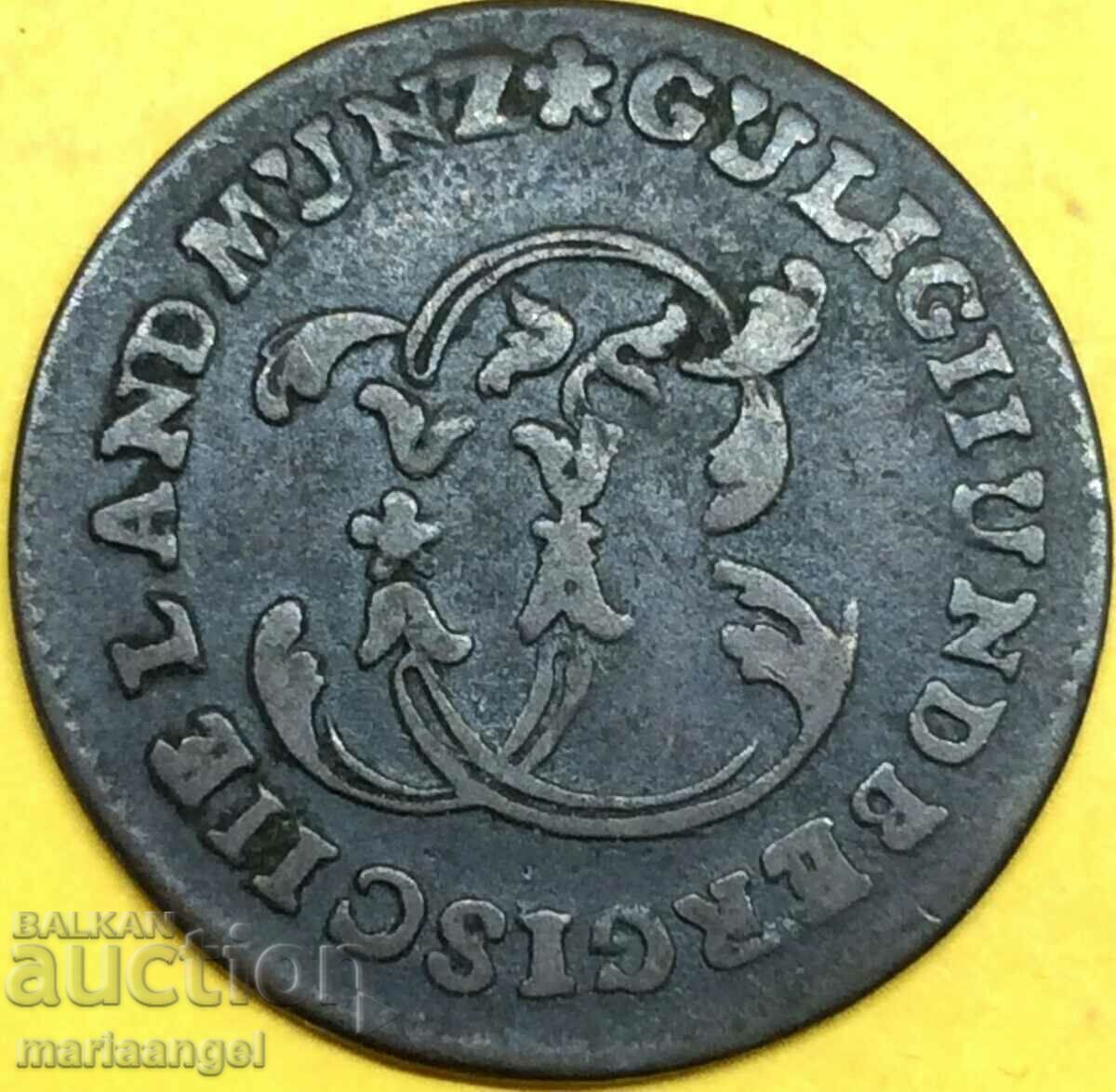 Germania 1/2 ștuber 1794 Jülich Berg 4,5g cu preț 26.00 BGN | € 13.29 Germania 1/2 ștuber 1794 Jülich Berg 4,5g cu preț 26.00 BGN | € 13.29