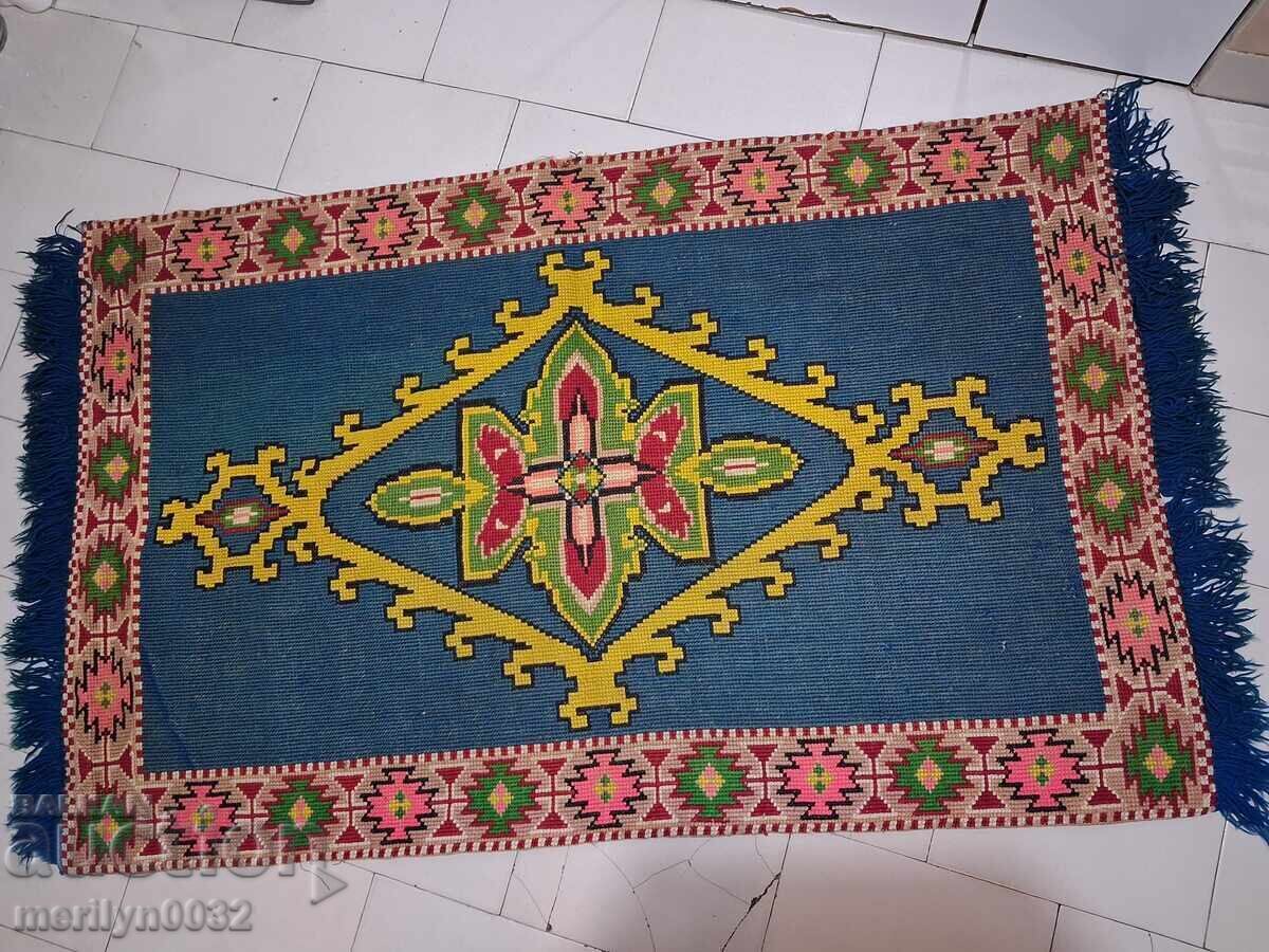 Old hand-woven wall rug 115/60 cm rug carpet - 5
