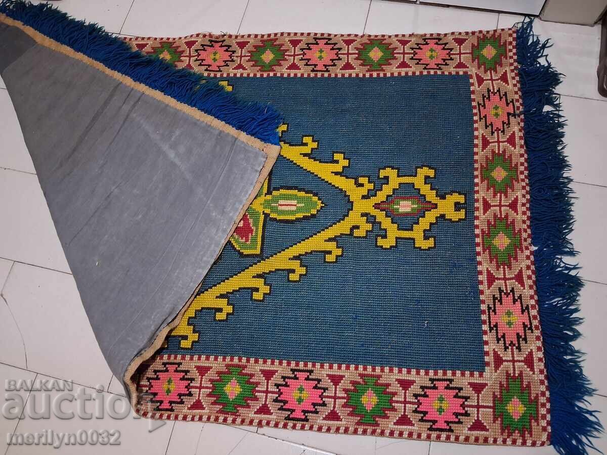 Old hand-woven wall rug 115/60 cm rug carpet - 6