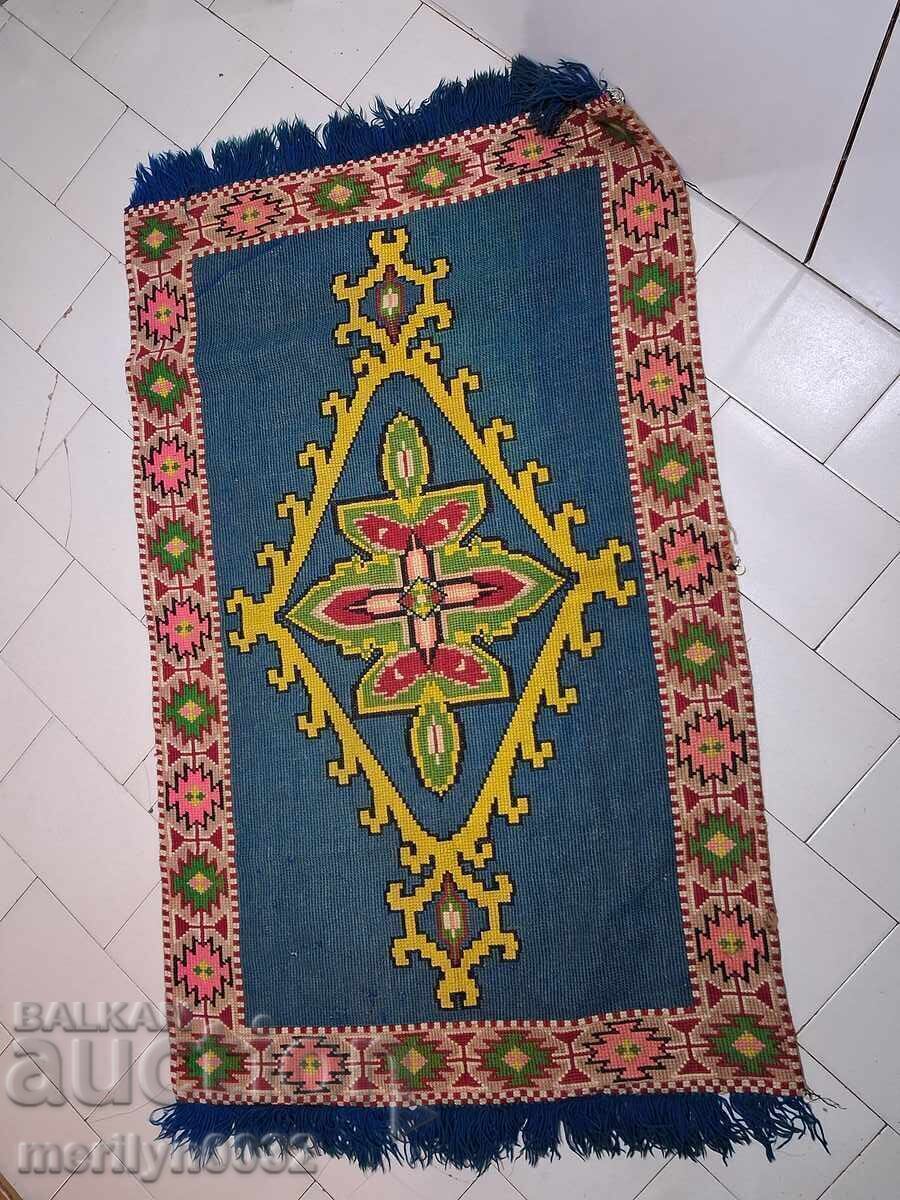 Old hand-woven wall rug 115/60 cm rug carpet