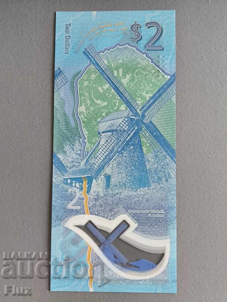 Livrarea Bancnotă - Barbados - 2 dolari UNC | 2022 Livrarea Bancnotă - Barbados - 2 dolari UNC | 2022