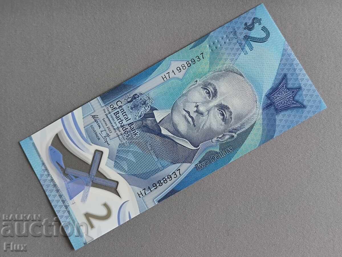 Bancnotă - Barbados - 2 dolari UNC | 2022 Bancnotă - Barbados - 2 dolari UNC | 2022