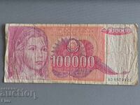 Bancnota - Iugoslavia - 100.000 de dinari | 1989