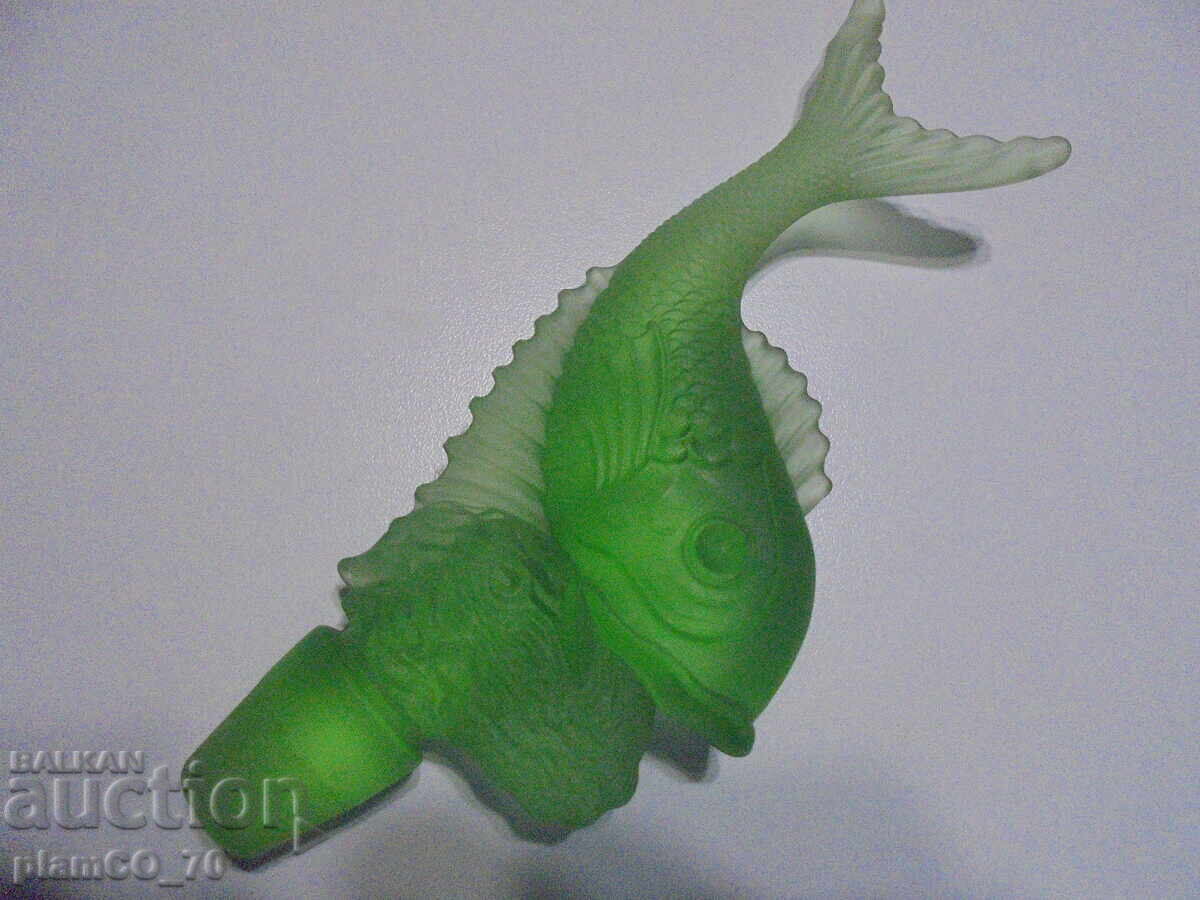 Auction №8400 Old decorative figurine Fish - glass, vintage decor Auction №8400 Old decorative figurine Fish - glass, vintage decor