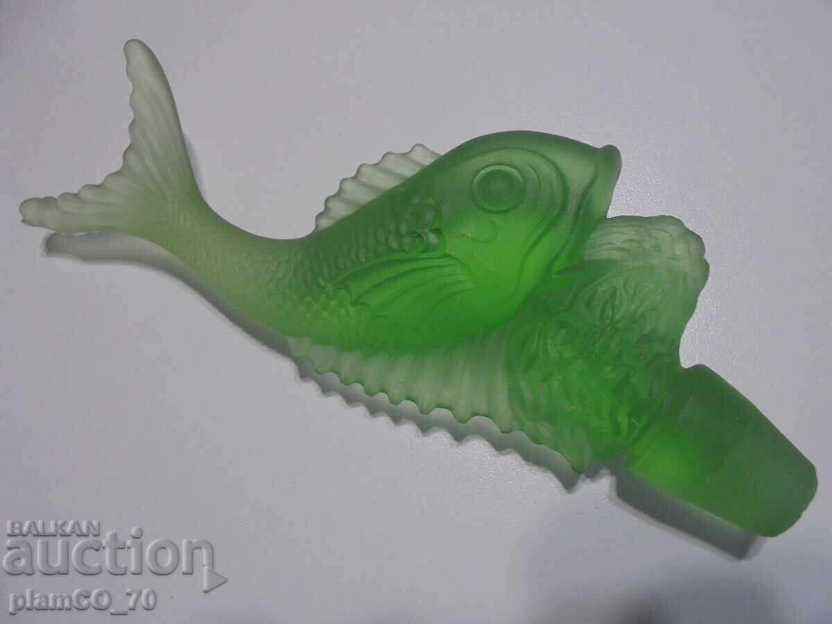№8400 Old decorative figurine Fish - glass, vintage decor - 5 №8400 Old decorative figurine Fish - glass, vintage decor - 5