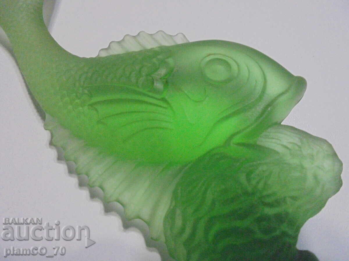 №8400 Old decorative figurine Fish - glass, vintage decor - 6 №8400 Old decorative figurine Fish - glass, vintage decor - 6