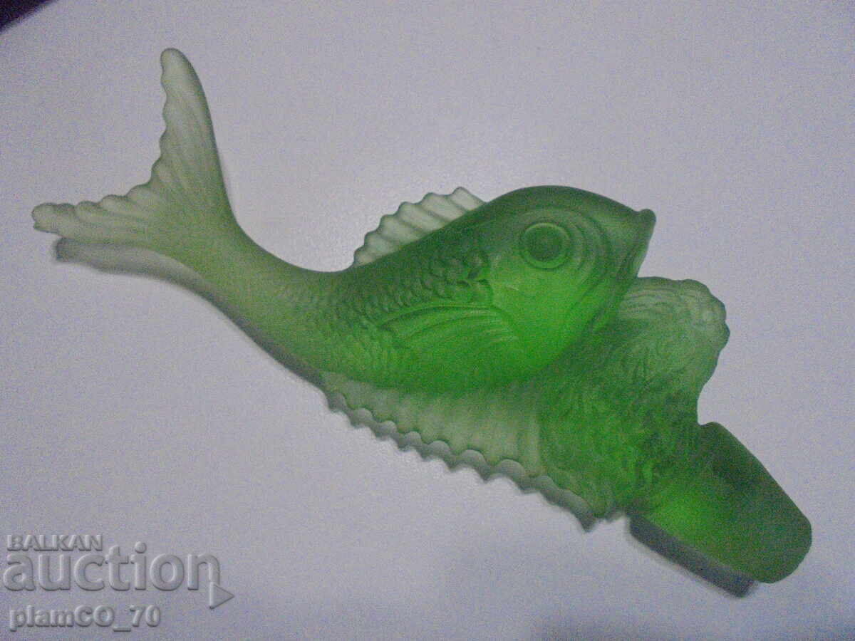 №8400 Old decorative figurine Fish - glass, vintage decor №8400 Old decorative figurine Fish - glass, vintage decor