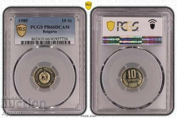 10 Stotinki 1980 PR66DCAM PCGS 10 Stotinki 1980 PR66DCAM PCGS