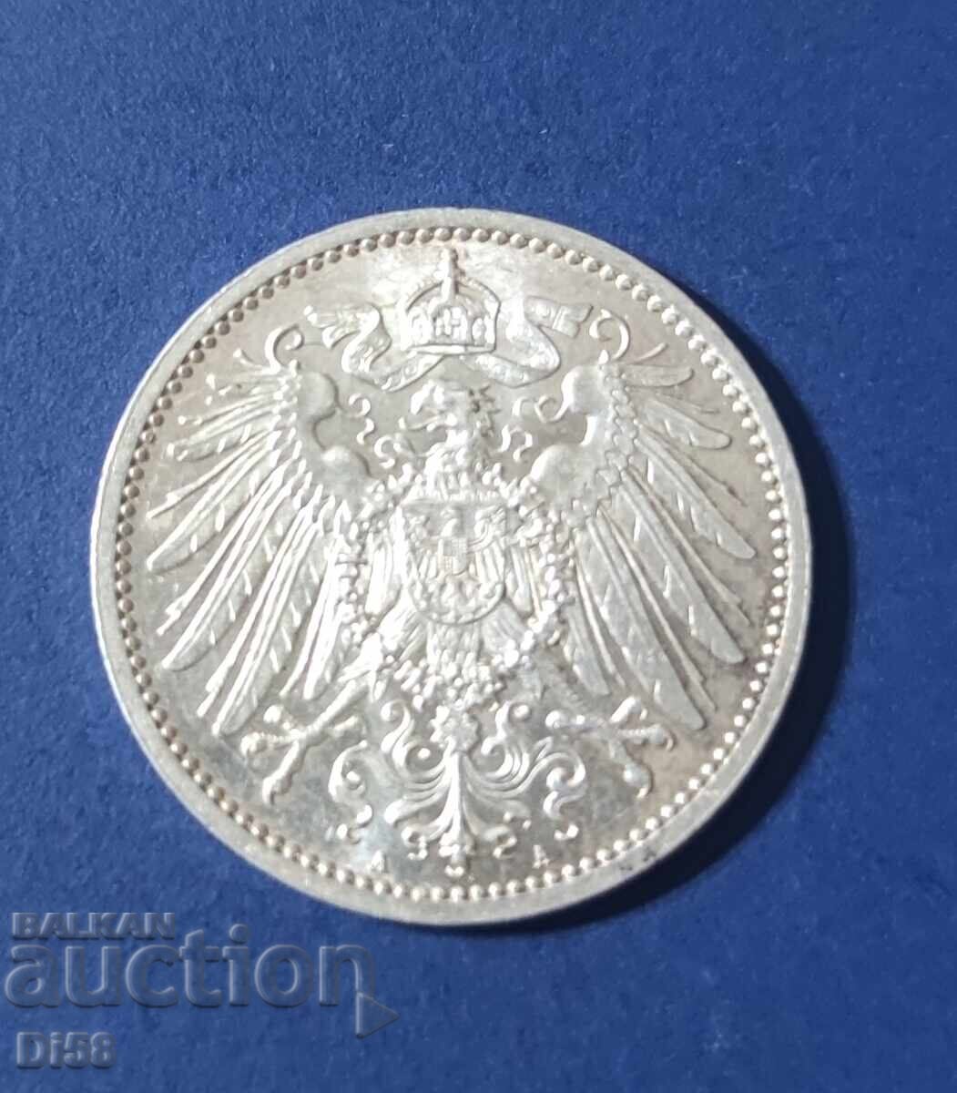 Сребърна Монета Германия 1 Марка 1914 г. БЗЦ Сребърна Монета Германия 1 Марка 1914 г. БЗЦ