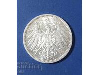 Silver Coin Germany 1 Mark 1914 BZC