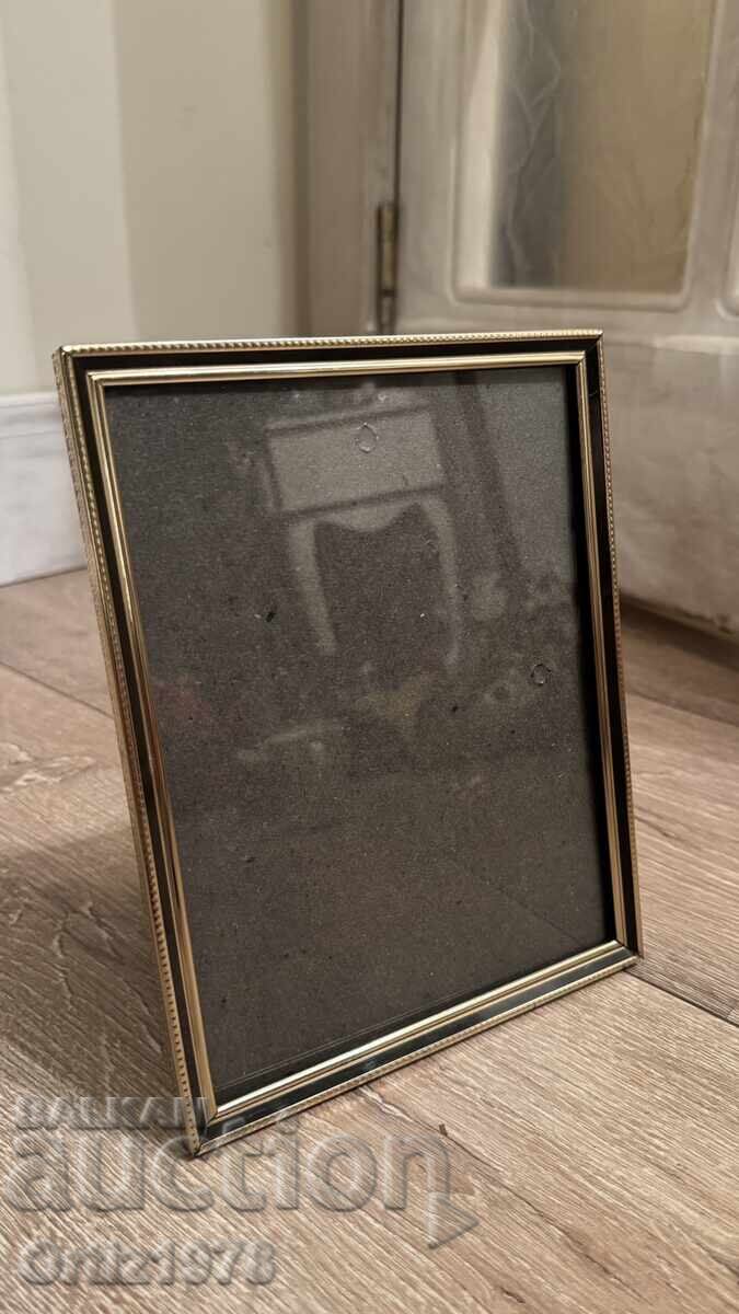 Vintage elegant photo frame, picture – brass with black - 5