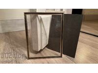 Винтидж елегантна рамка за снимка, картина– месинг с черен е